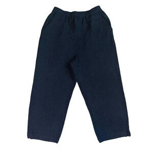 St. John Sport Cropped Black Pants Capri Stretch Santana Knit Size Small Women's